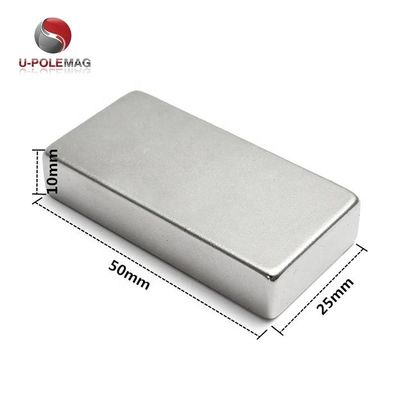 80C-220C Термостойкий N52 40x20x10 Неодимовый магнит с никелевым покрытием