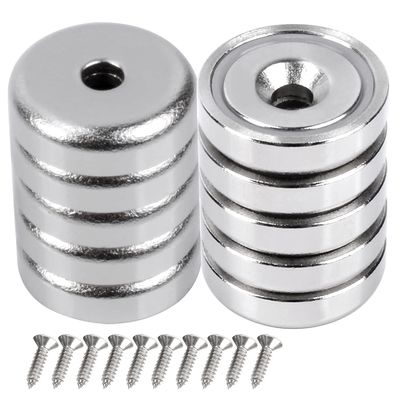 D20 MM 20lbs NdFeB Pot Magnet с противозагруженной отверстием Общая высота H 7,2 мм