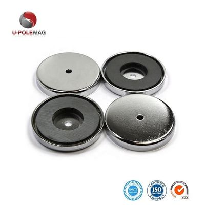 3.2&quot; Кубкообразный керамический ферритный хромированный магнит 75 фунтов тянуть для внутренних и наружных помещений