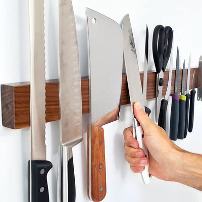Практический кухонный инструмент Ореховый магнитный ножчик с многоцелевой функциональностью