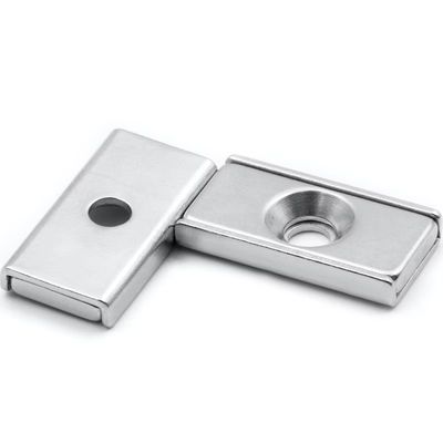 NdFeb Block Magnet Steel Channel POT с 1 противоположной отверстием для промышленной обработки