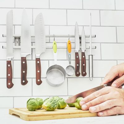 Современный кухонный блок трубки из нержавеющей стали магнитный нож держатель с крючком
