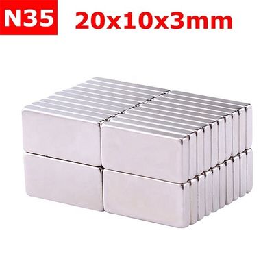 Прямоугольный тонкий магнит 20x10x3 мм 3,3 кг сила для максимальной рабочей температуры 80 градусов