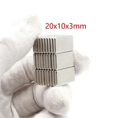 Прямоугольный тонкий магнит 20x10x3 мм 3,3 кг сила для максимальной рабочей температуры 80 градусов